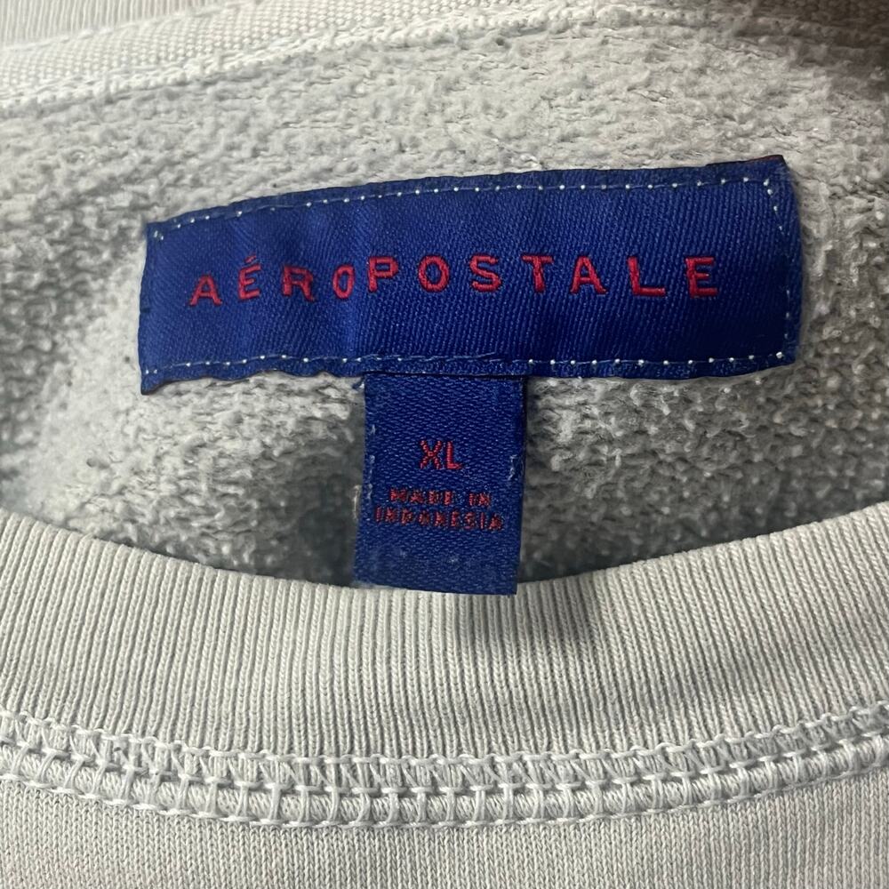 Vintage Aeropostale crewneck sweatshirt light grey size xl fall back to school - Picture 12 of 16